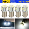 Vehicles 1157 BAY15D 4pcs 50SMD LED Tail Stop Light Bulbs 6000K Pure White