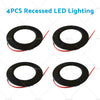 Caravan Boat Black Downlight Warm White 4 x 12V Dimmable Spot Lights
