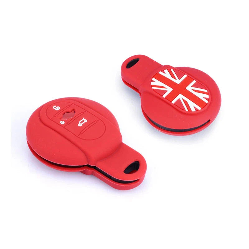 Mini Cooper F56 F55 F60 1PC Red Silicone 3 Buttons FOB Key Case Cover fit