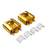 Dirt Pit Bike ATV Gold Fat Bar Mount Clamps Risers Adaptor 7/8 to 1-1/8