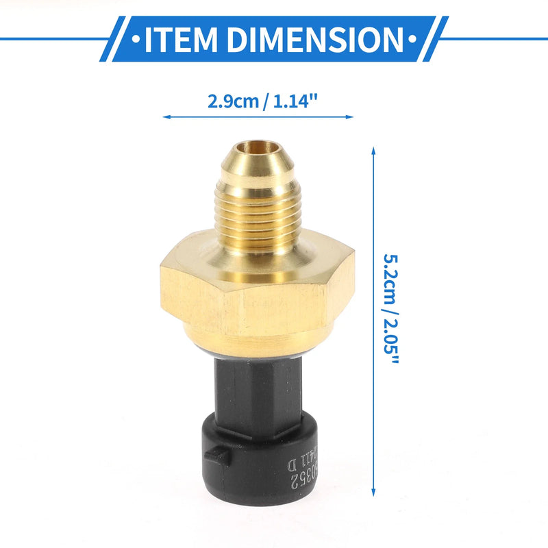 Ford Powerstroke Engine Oil Pressure Sensor (Compatible, Metal, Black)