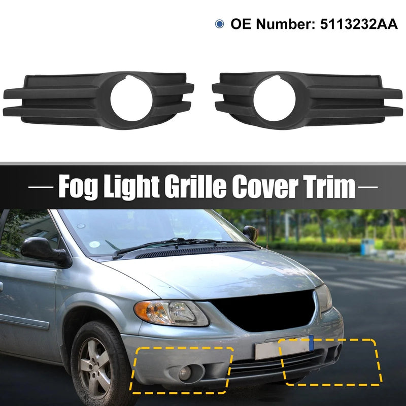 Dodge Grand Caravan Pair Front Right Fog Light Grille Cover (2008-2010)