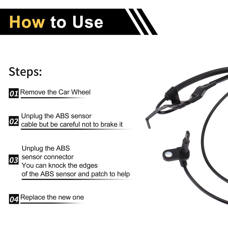 Toyota Highlander (2012-2018) 1Pc Right Front ABS Wheel Speed Sensor