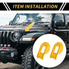 Jeep Wrangler JL JLU 2 x Hood Latch Lock Catch Brackets Covers (2018-2023)
