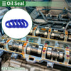 Car Oil Seal 42x55x10mm TPU Rotary Shaft Seal Blue 5 Pcs