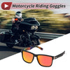 Motorcycle Goggles 1 Pc Riding Goggles Red Lens Black Frame Cycling Sunglasses