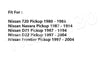 Nissan Hardbody 720 Navara D21 D22 D23 Dome Light