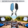 Motorcycle M8/M10 Rear View Mirrors Handlebar Mirrors Black Iron Plastic 1 Set