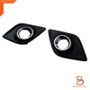 Toyota Hilux Ute Black Fog Lamp Cover Chrome Trim (2015-2020)