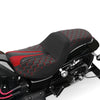 Harley Dyna Street Fat Bob Black Red Driver & Passenger Seat (06-17)