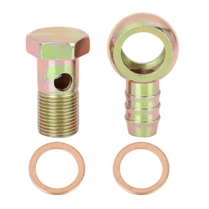 Motorcycle Car 18mm Banjo Hose Barb Bolt Fitting Banjo Bolt Washer Metal