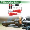 Motorcycle Handlebar End Grips / Red Aluminum Alloy Rubber