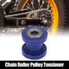 Motorcycle ATV Pulley Tensioner Wheel / 10mm Hole / Blue Chain Roller Guide