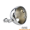 Harley Honda 7" Chrome Round Headlight Bucket Mounting Housing