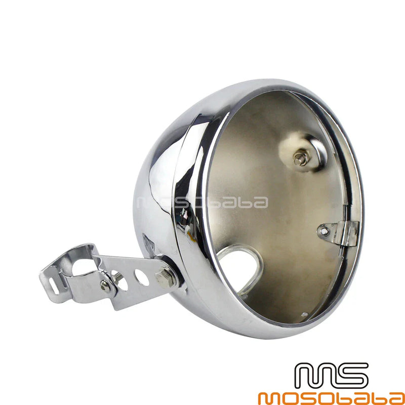 Harley Honda 7" Chrome Round Headlight Bucket Mounting Housing