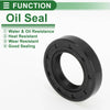 Oil Seal Rotary Shaft Seal NBR Rubber 20x34x7mm Black 5 Pcs