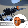 Motorcycle Pair 7/8 22mm Motorcycle Hand Grips End Caps Aluminum Orange