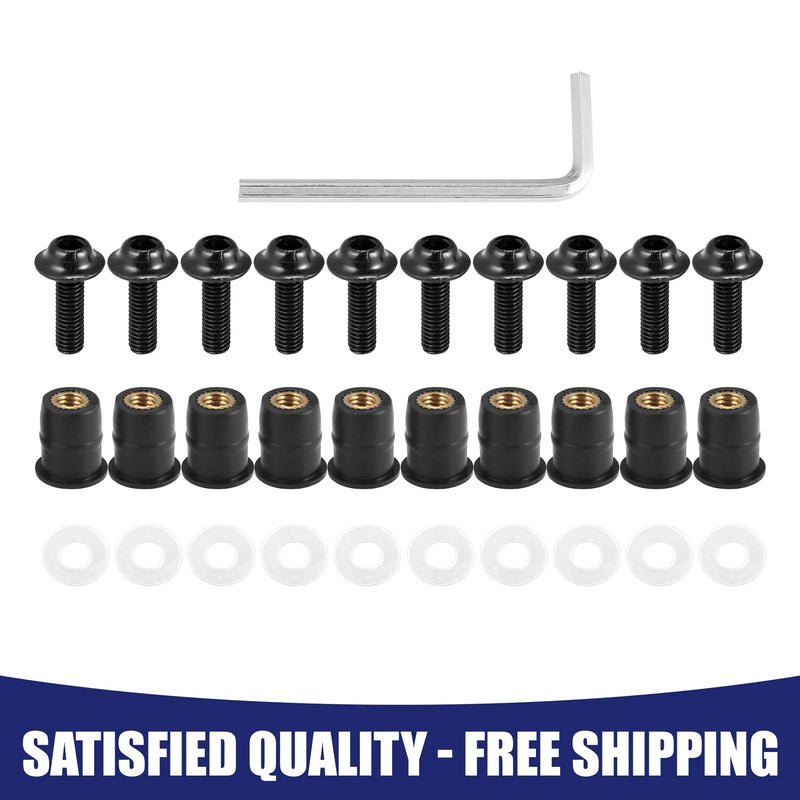 Motorcycle M5 5mm 10 x Motorcycle Windscreen Screws Fairing Windscreen Screw Bolt