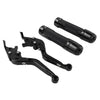 Kawasaki Ninja 650R Black Extendable Brake Clutch Lever Grip Set (2006-2011)