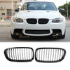 BMW E90 E91 Gloss Black Dual Line Front Kidney Grille (2008-2011)