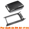 Audi A4 B9 A5 2 x ABS Carbon Fiber Console Armrest Cover&Frame (2017–2021)
