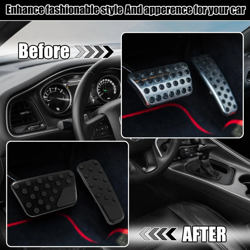 Dodge Challenger Charger Brake Gas Accelerator Pedal Cover Set (2009-2019)