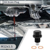 Car Motorcycle Boat 1 x M12x1.5 Engine Oil Drain Plug with Gasket Black