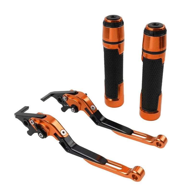 Benelli TRK502 TRK251 BN302S Orange Brake Clutch Levers & Handlebar Grips Set