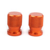 Car Wheel Rim Vent Stems Tire Valve Caps  Orange Dust Covers