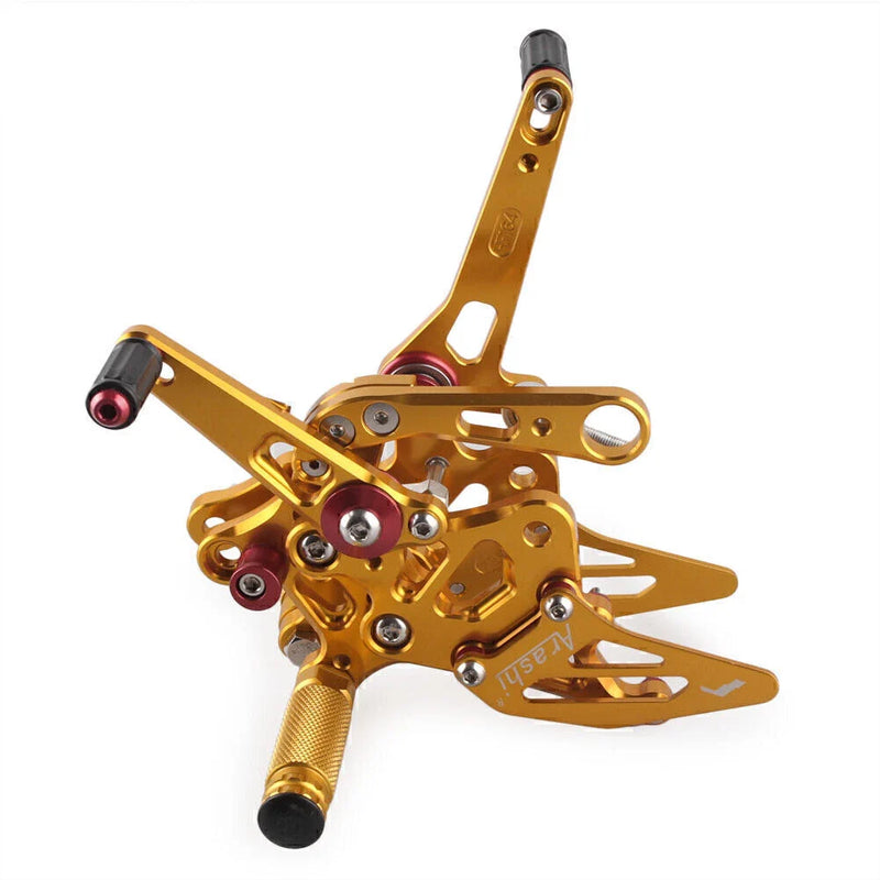 Aprilia RSV4 (2009-2011) - Gold 2 x Rear Sets Rearset Foot Pegs Set