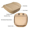 Beige PU Leather Car Seat Cushion Covers