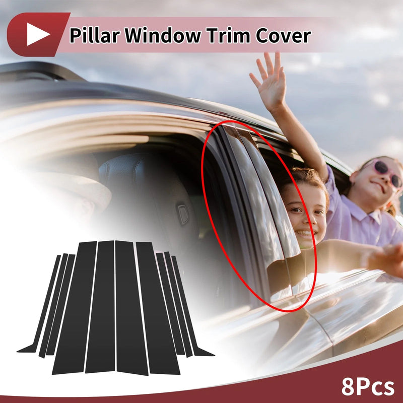 Toyota Prado 8 Pcs Car Door Pillar Window Trim (2024–2025)