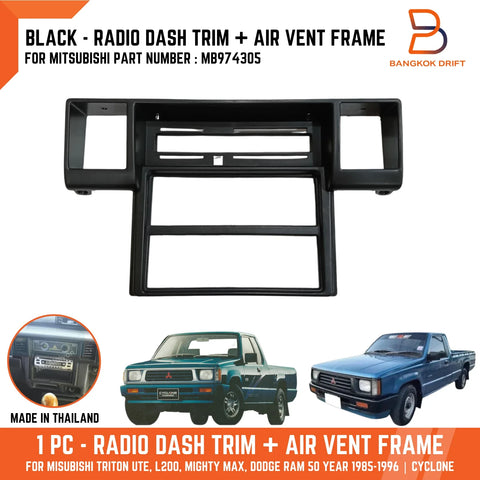 Mitsubishi Triton Ute Black Radio Dashboard Panel Trim (1986-1996)