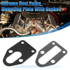 Chevy SBC 283 327 Engine Black Set Fuel Pump Mounting Plate with Gasket