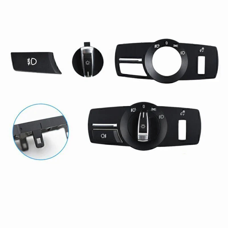 BMW 5 Series 3 x Car Center Headlight Switch Button Panels (2010-2017)