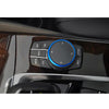 BMW 5 Serie 2011+ Blue Center Multimedia Controller Knob Cover Ring Trim fit