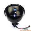 Harley Chopper Bobber 4.5" Black Bates Style Headlight w/Clear Lens