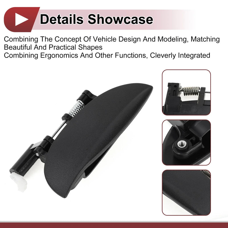 Hyundai Atos Front Right Black ABS Exterior Door Handle (2000-2003)