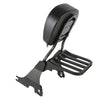 Harley Sportster Chrome/Black Backrest Sissy Bar Luggage Rack (2004-2022)