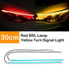 Car 2 x 30CM Slim Amber Sequential Flexible LED DRL Turn Signal Strips