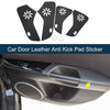 Porsche Panamera (2010 - 2014) Black Door Kick Pad Sticker Leather