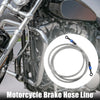 AN3 90 Degree Brake Hose 200cm Motorcycle Braided Line Tube Silver Tone