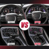 Dodge Charger Purple Paddle Shifter AC Volume Knob Cover Ring Trim (2011-2023)