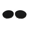 2 x Black Round Foam Compounding Polishing Pad Single Sided Flat Back