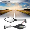 Motorcycle M8/M10 Motorcycle Rear View Mirrors Silver Tone Aluminum Alloy