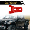 Jeep Wrangler JL JLU Red Front Engine Hood Hinge Cover Trim (2018-2024)