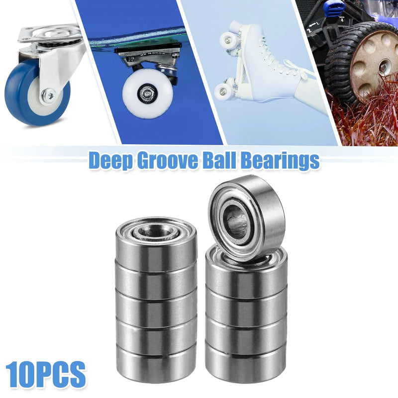 Car 10 Pcs MR83ZZ 3x8x3mm Double Shield Deep Groove Ball Bearings