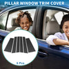 Toyota Highlander 6 x Door Pillar Window Trim Carbon Fiber Pattern Black