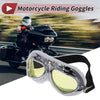 1 x Set Motorcycle Riding Goggles Yellow Lens White Frame Cycling Sunglasses