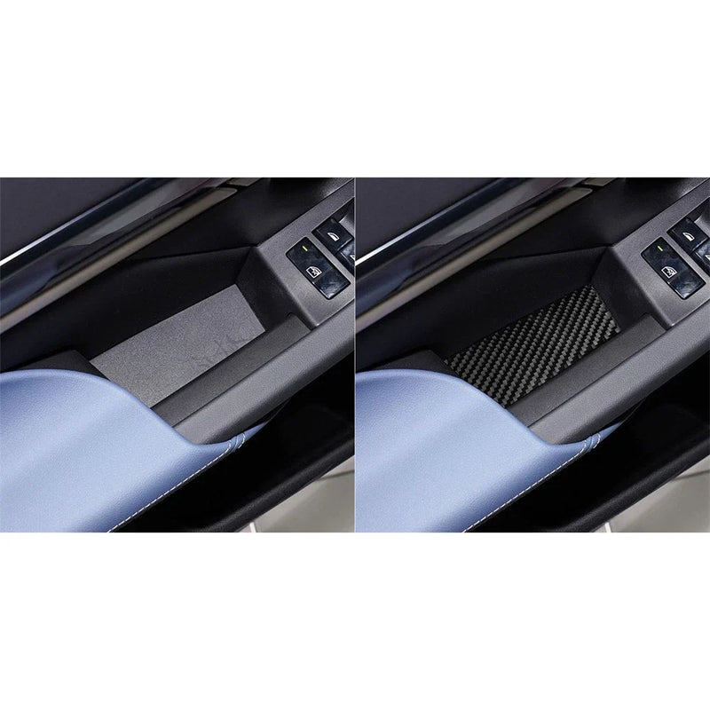 BMW 5 Series Carbon Fiber Door Storage Slot Mats Trim Cover (2024)